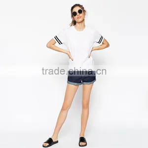 2017 Top Quality Customized Printed t Shirts With Stripe Sleeves thumbnail-4