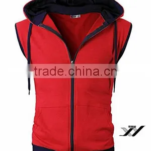Men Simple Custom Hoodies Sleeveness thumbnail-2