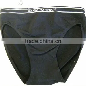 Black Seamless Ladies Underwear Bikini Panties thumbnail-1