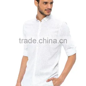 Men's Cotton Casual Shirts Long Sleeve Cool Shirt thumbnail-1