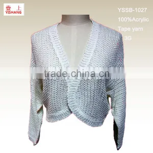 Hollow Sweater 100%Acrylic Tape Yarn Lady Top Sweater Fashion Dress thumbnail-1