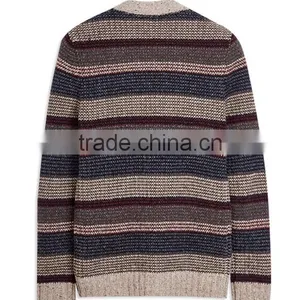 2017 Fashion Stylish Best Price Long Sleeve Striped Knitted Sweater for Wholesale thumbnail-5