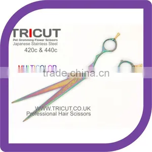 New Style Multicolor Flower Pet Scissors thumbnail-1