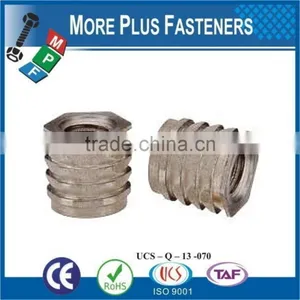 Made in Taiwan Stainless Steel Self Tapping Groove Pin Threaded Insert Threaded Nut For Plastic thumbnail-1