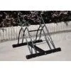 Heavy Duty Metal Powder Coated Floor Two Bicycle Display Stand thumbnail-1
