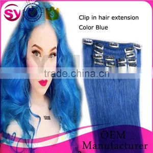 Top Quality Factory Price Cheap 100% Human Hair Clip In Hair Extension, Factory Wholesale Price Unprocessed 100 Human Hair thumbnail-1