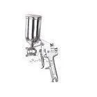 600CC Cup High Pressure Spray Gun , Pneumatic Paint Gun Aluminum 600ml thumbnail-1