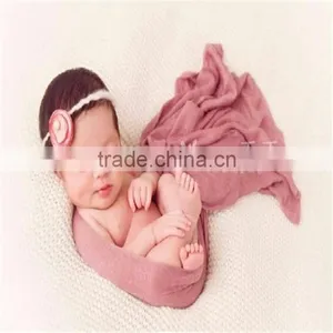 Newborn Knit Wrap Newborn Stretch Wrap Baby Boy or Girl Swaddle Wrap Photography Props thumbnail-5