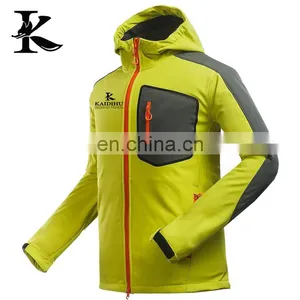Custom Yellow Waterproof Jacket Empty Softshell Jacket thumbnail-2
