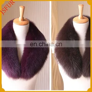 Factory Free Size Deyed Fox Fur Collar Fur Women Fur Trim thumbnail-2