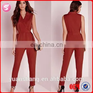 Sleeveless Red Korean Fashion Jumpsuit For Women 2015 thumbnail-1