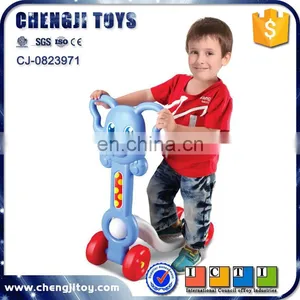 Plastic Blue Elephant Baby Walker Kids Kick Scooter thumbnail-1
