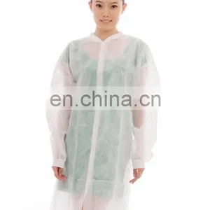Cheap Disposable Lab Coat With Collar and Snap For Sale thumbnail-2