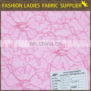 Soild Color Nice Flower High End Ladies Garment Nylon/cotton Lace Fabric thumbnail-1