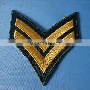 2016 Custom High Quality V Shape Armband Capitan Embroidery Patch for Clothes, no Minimum Shoulder Embroidered Badge Vel Back thumbnail-1