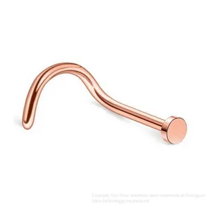 Human Body Piercing Stainless Steel Nose Studs, Nose Rings, Foreign Trade Accessories Factory Direct Selling Titanium Steel Earnail Manufacturers Wholesale thumbnail-3