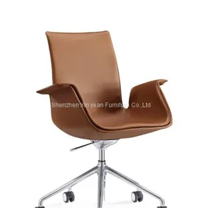 FK Low Back Lounge Chair 3 Star Legs / 5 Star Legs Both Available Genuine Leather Office Chair Best Budget Ergonomic Chair thumbnail-1
