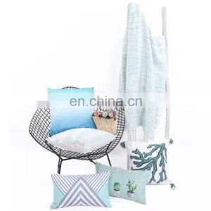 Low Profile Fashion Polyester Liner Cactus Printed Embroidered Decor Home Indoor Cushion Pillow thumbnail-7