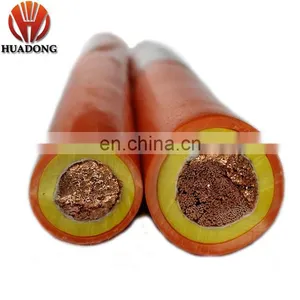 Flexible Welding Cable Double Insulated Black Orange 450/750V 16 25 35 50 70 95 Mm2 Rubber Compound Insulation Material thumbnail-2