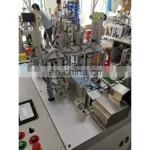 High Speed Fully Automatic Four Point Full Servo Automatic Earloop Welding Machine With Feeder for Nonwoven Masks thumbnail-6