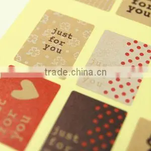 High Quality Self Adhesive Custom Printing Kraft Oaoer Stickers,kraft Paper Label for Packaging thumbnail-1