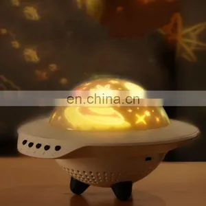 2021 UFO Shape Star Sky Night Lamp Usb Rechargeable Kids Led Night Light Projector for Gifts thumbnail-1