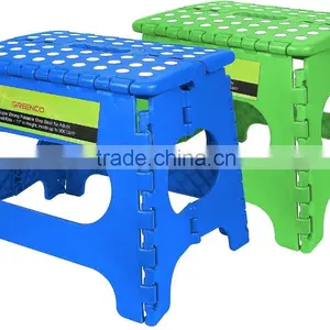 Greenco Super Strong Foldable Step Stool for Adults and Kids - 11 Inches in Height, Holds up to 300 Lb - 2 Pack - (Blue, Green) thumbnail-1