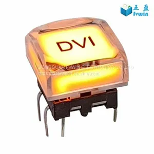 15*15mm Illuminated LED Color Broadcast Style Push Button thumbnail-1