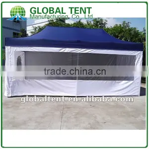 Aluminum Pop Up Tent 3x6m ( 10ft X 20 Ft) With Blue & White Canopy & Valance(Unprinted), 4 Full Walls With Windows & Door thumbnail-1