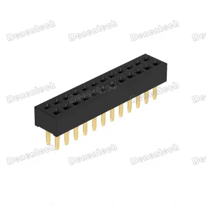 Denentech 1.27mm Pitch Female Header H2.10 Dual Row Straight Connector thumbnail-1