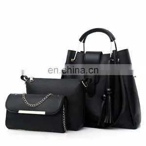 Sac A Main Femme, 3 Pieces Pu Leather Tote Bag For Women Luxury Tassel Hand Bag Set/ thumbnail-3