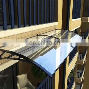 Factory Wholesale Processing Custom Size Pc Endurance Board Canopy Carport Polycarbonate Transparent Balcony Sun Visor thumbnail-2