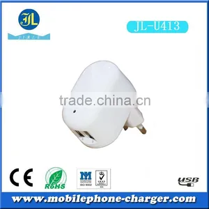 Dual Port USB 220v Wall Usb Charger Adapter EU Socket Mobile Phone Travel Charger Usb Travel Charger thumbnail-2