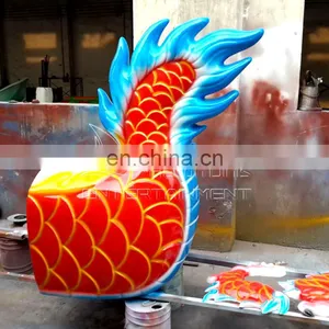 Attraction Family Amusement Rides Electric Train Slide Dragon Cheap Roller Coaster for Sale thumbnail-2