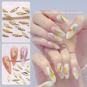 Hot Metal Leaf Nail Accessories Ins Three-dimensional Gold Leaf Alloy Accessories Nail Decorations thumbnail-1