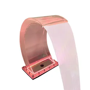Acrylic Material LED Light Sheer Waterfall Electric Water Fountain for Sale thumbnail-5