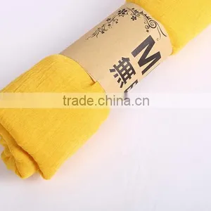 2015 Fashion Pure Color Polyester Linen Scarf thumbnail-4