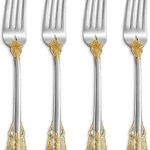 Luxury Dinner Fork Stainless Steel, 8 Inches, Dishwasher Safe, Mirror Polished, Silverware Fork Set thumbnail-1