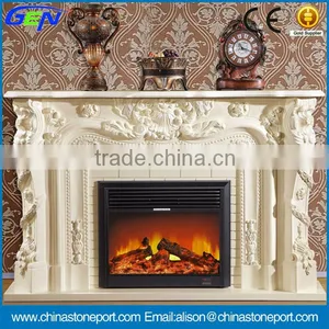 Western Stye Indoor Wite Marble Fireplaces thumbnail-1