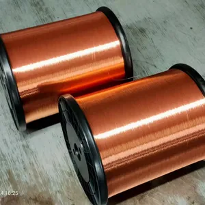 Electrical Motor Winding Wires Price 0.10mm Copper Clad Aluminum CCA Enameled Wire for Magnetic Coil thumbnail-4