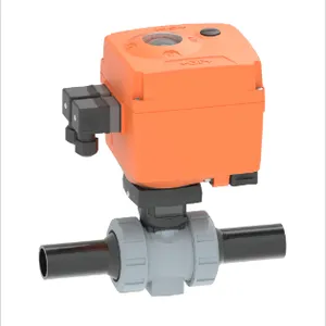 Electric Actuated Ball Valve 220V ABS Type 127 Butt Fusion for Water Treatment System thumbnail-1