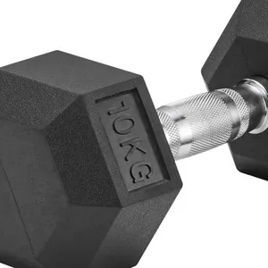 Wavar® Black Rubber Coated Hex Dumbbell Manufacturer | Commercial Gym Free Weights Supplier & Factory thumbnail-5