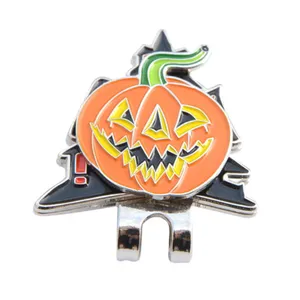 Golf Hat Clip, Halloween Pumpkin Magnetic Hat Clip With Custom Logo & Design thumbnail-1