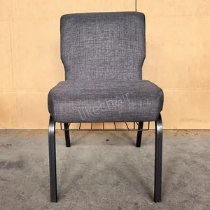 Modern Iron Stackable Theater & Church Chairs for Commercial Events Hotels Gyms-Wholesale Strong & Comfortable thumbnail-1