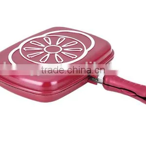 High Quality A Luminum Non-stick Double Grill Pan thumbnail-1