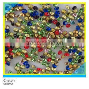 LT. Amethyst Pointback Chaton Hot Fix Daimond Shape Pointback Rhinestone thumbnail-5