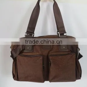 Paris Design Large Size Plain Brown Branded Men Handbags thumbnail-1