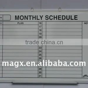 Whiteboard With Lines For Monthly Schedule thumbnail-1