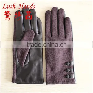 2016 Hot Selling Ladies Woolen Button Gloves thumbnail-1