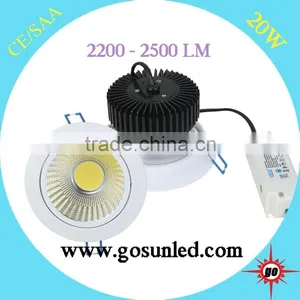 20w Super Bright Power Dimmable Cob Led Downlight thumbnail-1